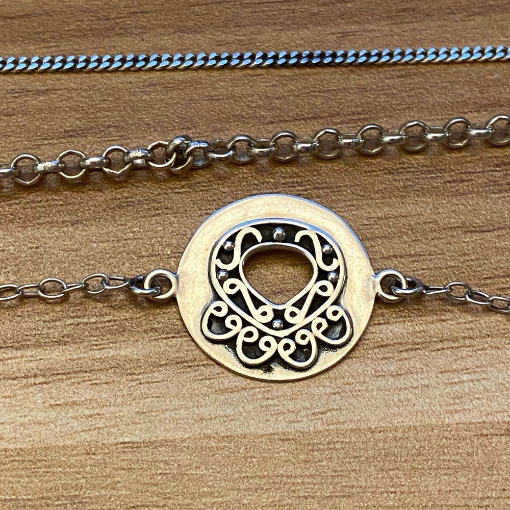 Three vintage Sterling silver bracelets, one Celtic, two marked Italy